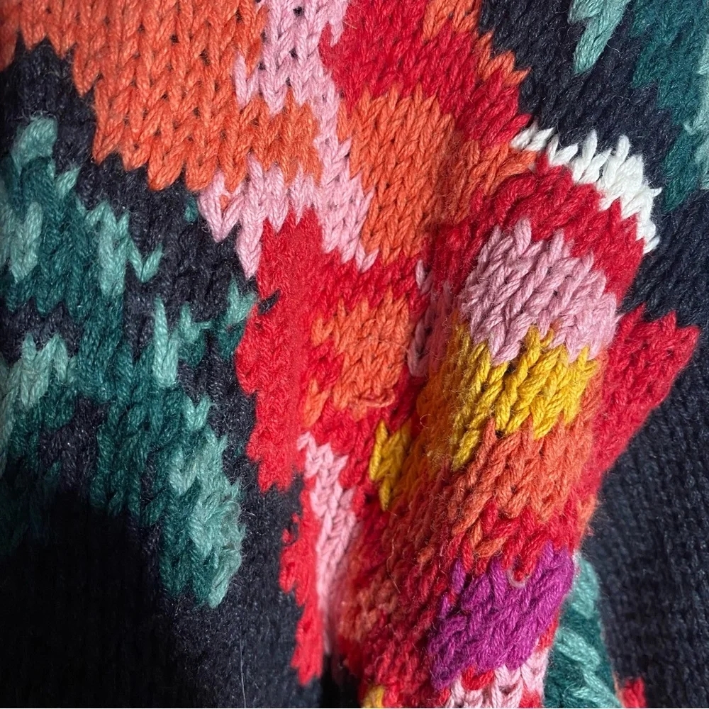 Vintage Paul Harris Ramie Cotton Floral Knit Crew Neck Sweater M Cottagecore - Picture 8 of 16